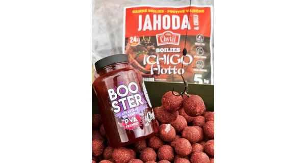 CHYTIL - Kŕmne boilies 24 mm 5 kg Jahoda & Chilli