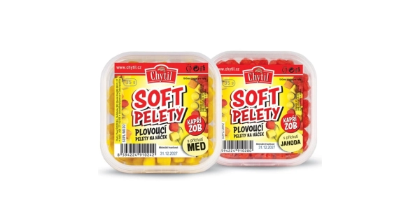 CHYTIL - Mäkčené plávajúce pelety Soft 6-8 mm 35 g Jahoda