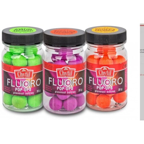 CHYTIL - Plávajúce boilie Fluoro Pop Up 35 g 15 mm Chiméra Red Olieheň Korenie