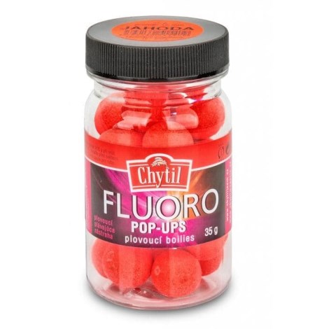 CHYTIL - Plávajúce boilie Fluoro Pop Up 35 g 15 mm Jahoda