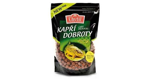 CHYTIL - Red fish pelety S dierou 14 mm, 1 kg