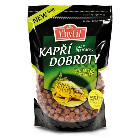 CHYTIL - Red fish pelety S dierou 14 mm, 1 kg