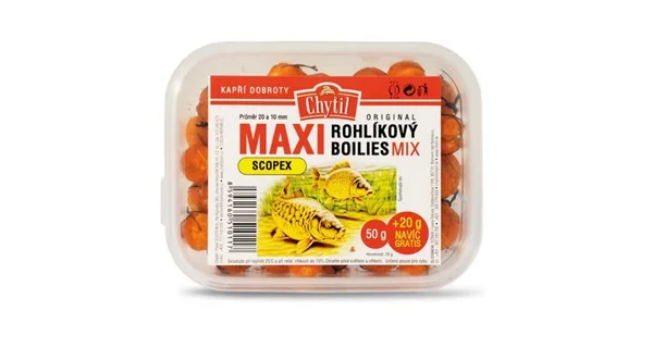 CHYTIL - Rožkový boilies Maxi 20 mm 60 g Cesnak