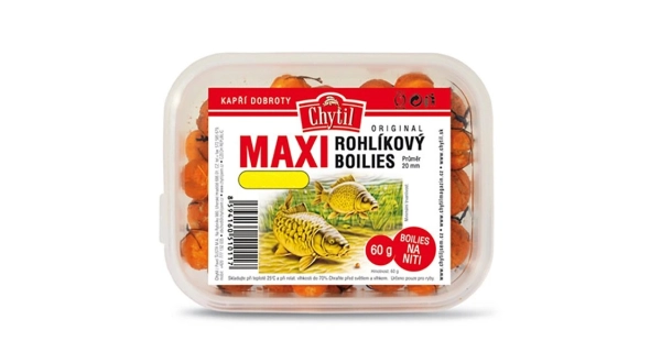 CHYTIL - Rožkový boilies Maxi 20 mm 60 g Jahoda