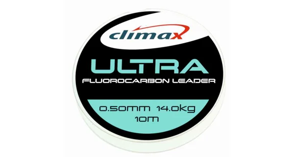 CLIMAX - Fluorokarbónový nadväzec Ultra Fluorocarbon Leader 10 m 0,70 mm 20 kg + 20 ks krimpovacích trubičiek