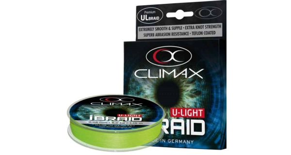 CLIMAX - Pletená šnúra iBraid U-Light Neon 135 m 0,06 mm 4,5 kg zelená