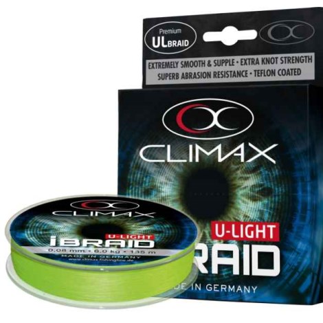 CLIMAX - Pletená šnúra iBraid U-Light Neon 135 m 0,08 mm 6 kg zelená