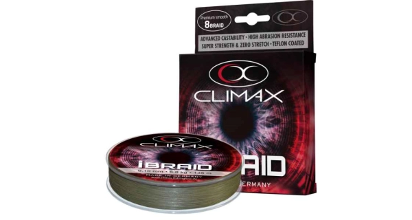 CLIMAX - Pletená šnúra iBraid Zelená Oliva 135 m 0,16 mm 14,2 kg