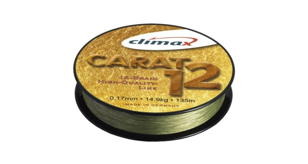 CLIMAX - Prívlačová šnúra Carat 12 oliva 135 m 135 m 0,13 mm / 9,5 kg