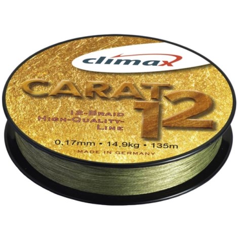 CLIMAX - Prívlačová šnúra Carat 12 oliva 135 m 135 m 0,20 mm / 18,1 kg