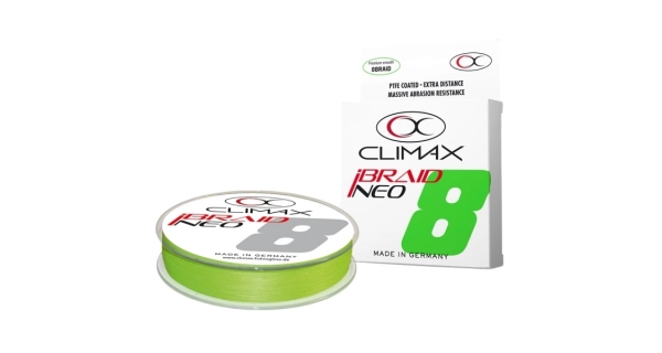 CLIMAX - Prívlačová šnúra iBraid Neo Fluo Chartreuse 0,12 mm 8,5 kg 135 m
