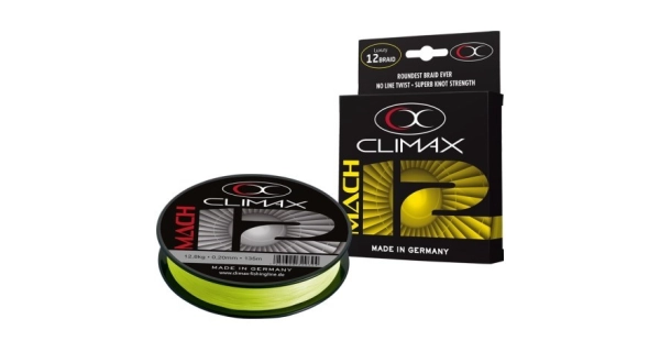 CLIMAX - Prívlačová šnúra Mach 12 Fluo Yellow 0,15 mm 8,3 kg 135 m