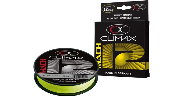 CLIMAX - Prívlačová šnúra Mach 12 Fluo Yellow 0,20 mm 12,8 kg 135 m