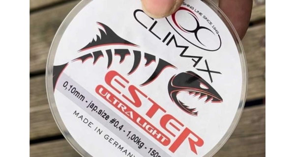 CLIMAX - Prívlačový silón Ester Japan Ultra Light Transparent 0,10 mm 1 kg 150 m