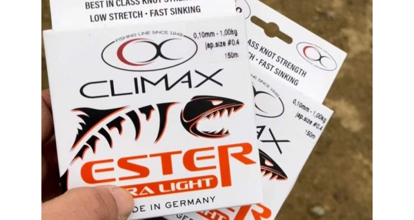 CLIMAX - Prívlačový silón Ester Japan Ultra Light Transparent 0,10 mm 1 kg 150 m
