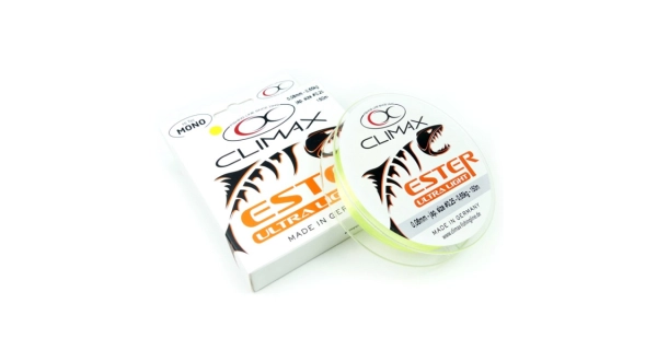 CLIMAX - Prívlačový silón Ester Japan Ultra Light žltý 0,10 mm 1 kg 150 m
