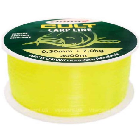 CLIMAX - Silon Cult Carp Line Fluo Žltá 0,30 mm 8,3 kg 600 m