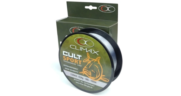 CLIMAX - Vlasec Cult Carp Sport Mono Sivý 0,25 mm 5,8 kg 1000 m