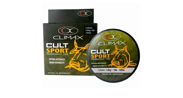 CLIMAX - Vlasec Cult Sport Mono 0,25 mm 5,8 kg 1000 m Fluo žltá