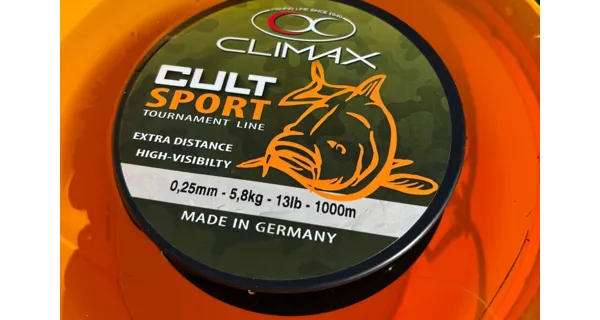 CLIMAX - Vlasec Cult Sport Mono 0,25 mm 5,8 kg 1000 m Fluo žltá
