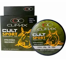 CLIMAX - Vlasec Cult Sport Mono 0,28 mm 6,8 kg 1000 m Fluo žltá