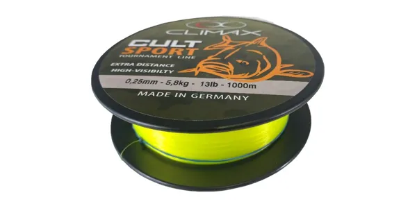CLIMAX - Vlasec Cult Sport Mono 0,28 mm 6,8 kg 1000 m Fluo žltá