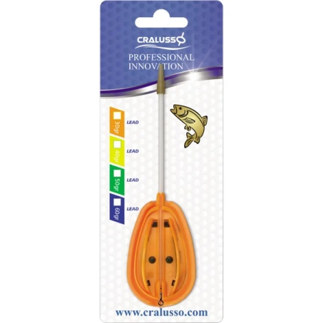 CRALUSSO - Košík + plniaca forma Rocket Method oranžový 50 g