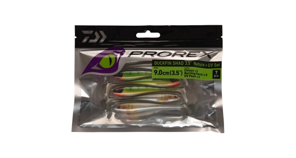 DAIWA - Gumová nástraha Prorex DuckFin UV Nature Mix 6 cm 9 ks