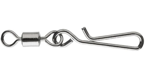 DAIWA - Otvorená karabínka s obratlíkom Fast Attach Snap veľ. S 12 kg