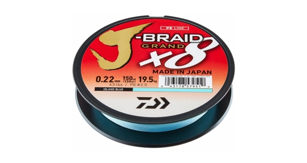 DAIWA - Pletená šnúra J-Braid Grand X8 Blue 0,10 mm 135 m