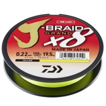 DAIWA - Pletená šnúra J-Braid Grand X8E Chartreuse 0,28 mm 26,5 kg 135 m