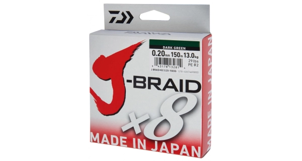 DAIWA - Pletená šnúra J-Braid X8 Chartreuse 0,10 mm 150 m