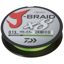 DAIWA - Pletená šnúra J-Braid X8 Chartreuse 0,16 mm 150 m