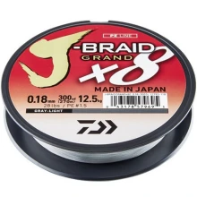 DAIWA - Pletená šnúra J-Braid X8 Svetlosivá 0,28 mm 26,5 kg 135 m DAIWA - Pletená šnúra J-Braid X8 Svetlosivá 0,28 mm 26,5 kg 135 m