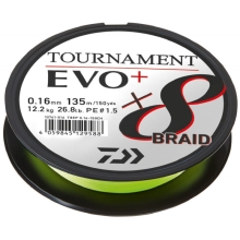 DAIWA - Pletená šnúra Tournament X8 Braid Evo + Chartreuse 0,08 mm 135 m