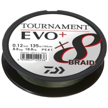 DAIWA - Pletená šnúra Tournament X8 Braid Evo + D. Green 0,08 mm 4,9 kg 135 m