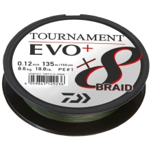 DAIWA - Pletená šnúra Tournament X8 Braid Evo + D. Green 0,14 mm 10,2 kg 135 m
