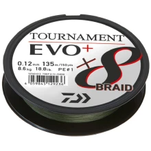 DAIWA - Pletená šnúra Tournament X8 Braid Evo + D. Green 0,16 mm 12,20 kg 135 m