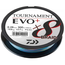 DAIWA - Pletená šnúra Tournament X8 Braid Evo + Multi-Color 0,12 mm 8,6 kg 300 m