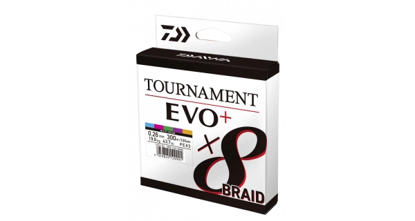 DAIWA - Pletená šnúra Tournament X8 Braid Evo + Multi-Color 0,20 mm 18 kg 300 m