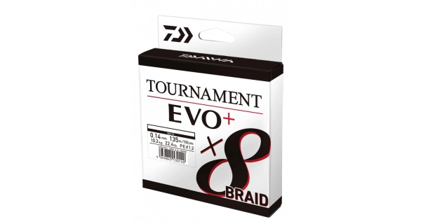 DAIWA - Pletená šnúra Tournament X8 Braid Evo+ White 0,10 mm 6,7 kg 135 m