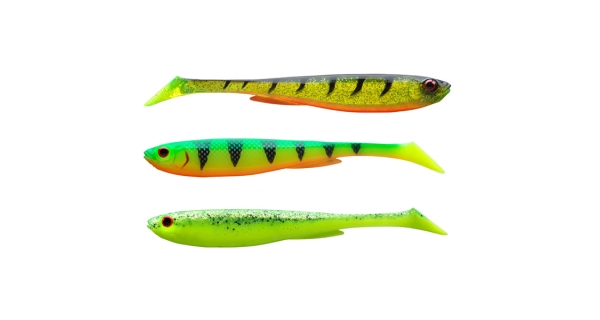 DAIWA - Sada gumových nástrah Prorex Slim Shady Flash Set 16 cm 25,5 g 3 ks