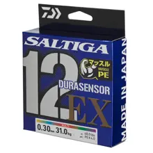 DAIWA - Splietaná šnúra Durasensor 12 Braid E x Si3 Multi Color 0,16 mm 14 kg 300 m