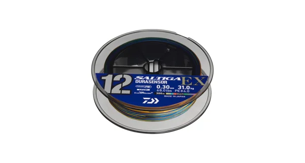 DAIWA - Splietaná šnúra Durasensor 12 Braid E x Si3 Multi Color 0,16 mm 14 kg 300 m