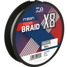 DAIWA - Splietaná šnúra N&#39;Zon X8 Braid Steel Gray 0,12 mm 8,5 kg 150 m