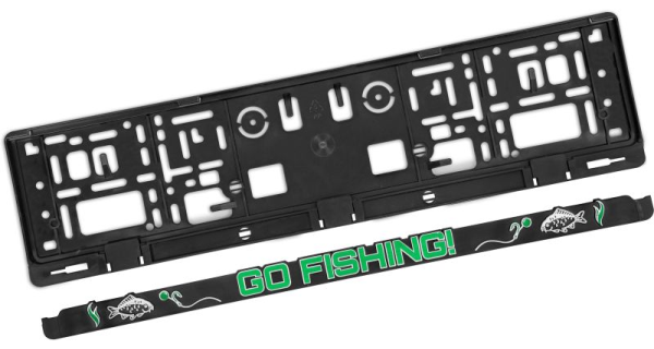 DELPHIN - 3D držiak ŠPZ GoFishing! 2 ks