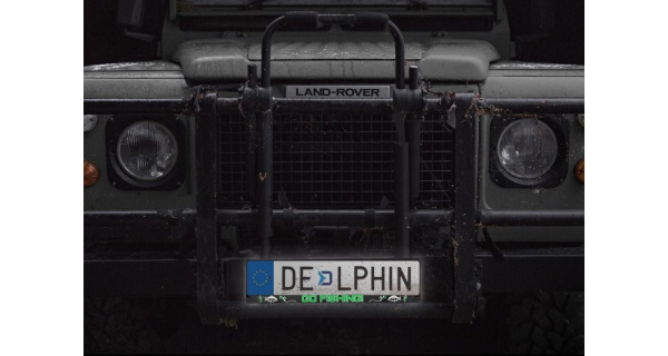 DELPHIN - 3D držiak ŠPZ GoFishing! 2 ks