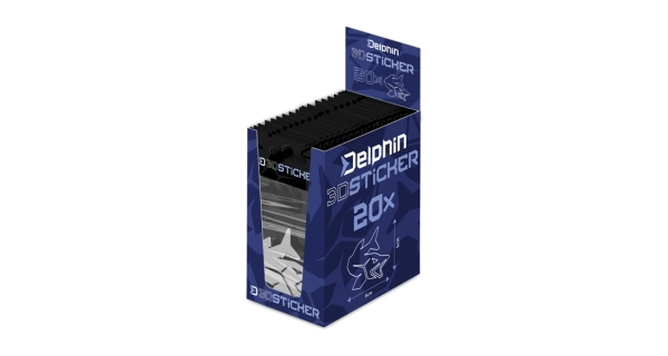 DELPHIN - 3D nálepka Pike Chróm