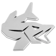 DELPHIN - 3D nálepka Pike Chróm