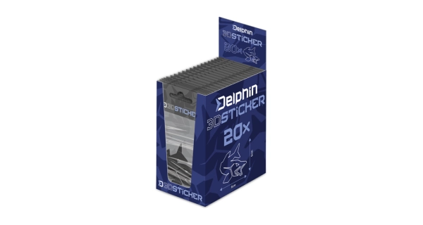 DELPHIN - 3D nálepka Pike Čierna